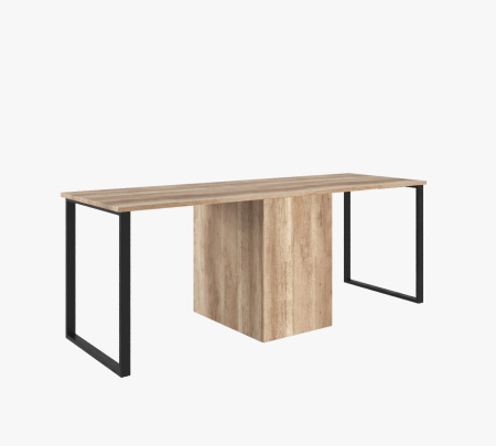 Стол Дуэт 1800 мм (дуб каньон + опоры черные). Столешница 22 мм от Династия Kids