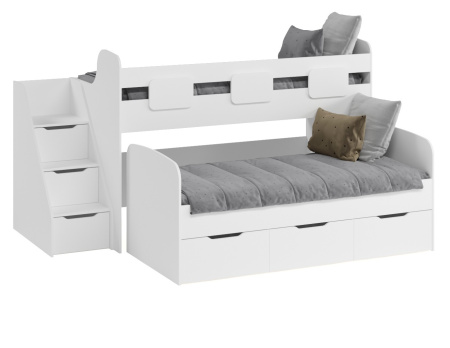 Кровать 2-х ярусная Городок (цвета разные) 190х90 + 180х80 от Династия Kids