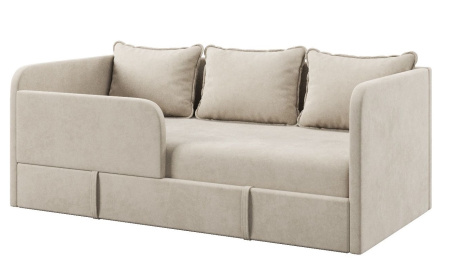 Диван-кровать Кэви (всё в комплекте). Велюр Velutto Бежевый от Династия Kids