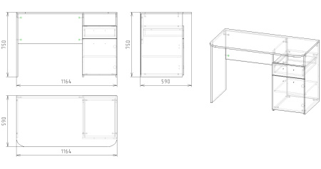 Стол коллекции Твой Стиль (с принтом) от Династия Kids
