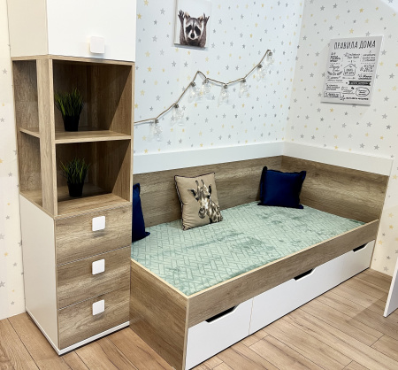 Кровать угловая 90х200 коллекции Модерн (правая/левая) от Династия Kids