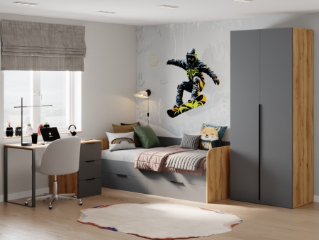 Шкаф угловой коллекции Брайт Велюр  от Династия Kids