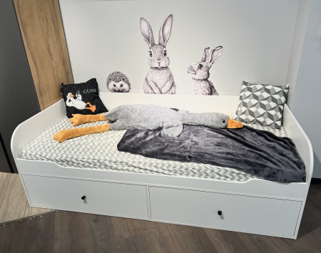 Комплект Норд для 2 детей с зонированием: кровати 190х90 + стеллаж от Династия Kids