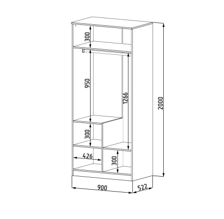 Шкаф гардеробный Мозаика  от Династия Kids