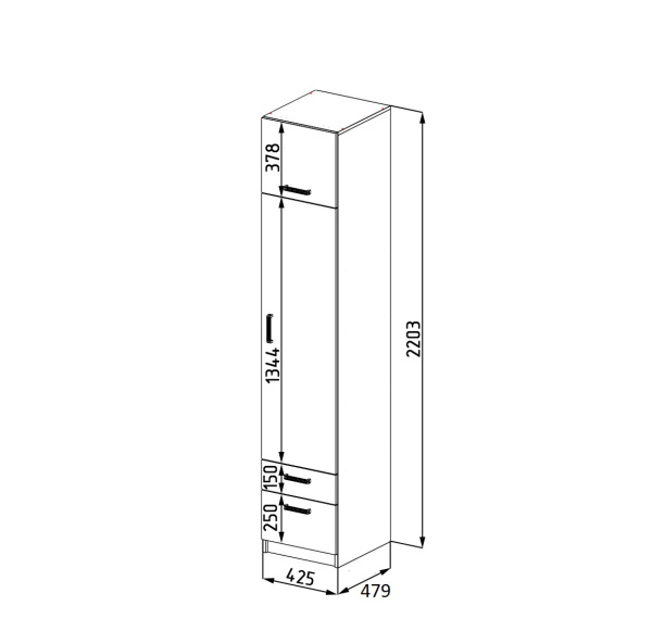 Пенал коллекции Твой Стиль (гл. 479 мм) без принта от Династия Kids