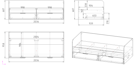 Комплект мебели Брайт Графит  от Династия Kids