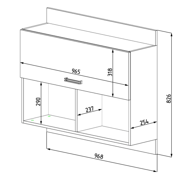Полка настенная (2 шт) коллекции Цветы New  от Династия Kids
