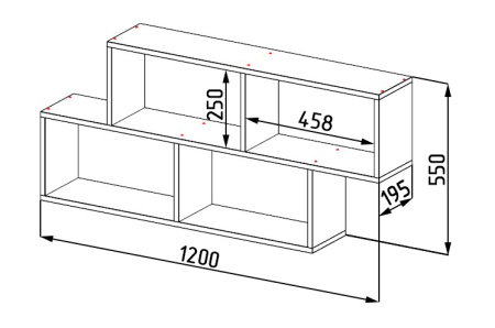Полка настенная Юниор (дуб золотистый)