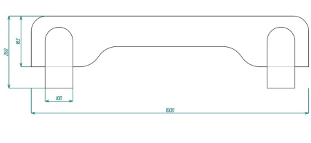 Бортик (дуб сонома) длина 100 см от Династия Kids