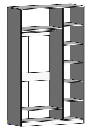 Шкаф 3-х дверный коллекции Брайт Велюр от Династия Kids