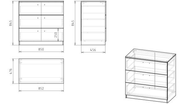 Комод коллекции Твой Стиль от Династия Kids

