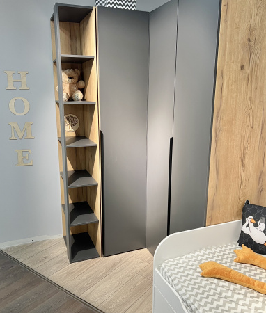 Шкаф угловой коллекции Брайт Велюр  от Династия Kids