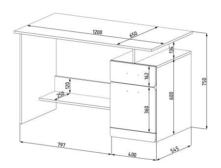 Стол коллекции Формат от Династия Kids