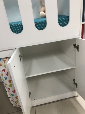 Кровать-чердак 160х80 Теремок (цвет белый) от Династия Kids