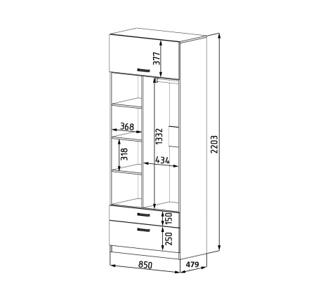 Шкаф коллекции Твой Стиль (с принтом) глубина 479 мм от Династия Kids