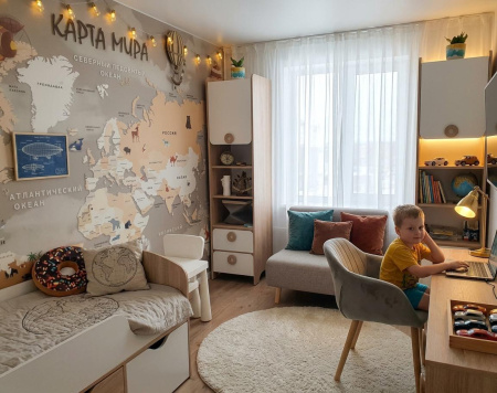 Комод коллекции Юниор (дуб сонома + белый) от Династия Kids
