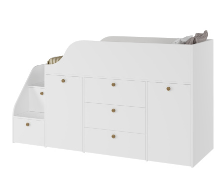 Кровать-чердак Хэппи-2 (цвета разные) 180х80 от Династия Kids