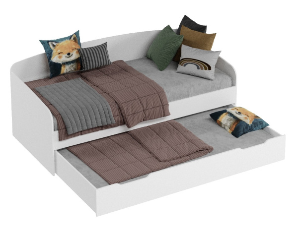 Кровать 2-х ярусная выдвижная Двушка 190х90 + 180х80 (цвета разные)