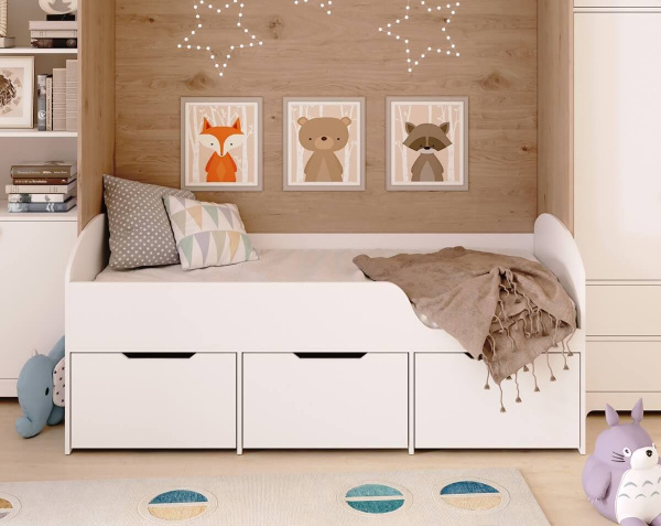 Кровать Малыш New 180х80 (цвет белый)