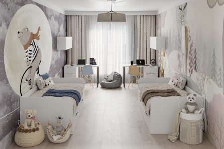 Шкаф угловой коллекции Брайт Велюр  от Династия Kids